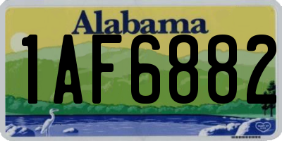 AL license plate 1AF6882