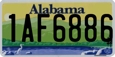 AL license plate 1AF6886