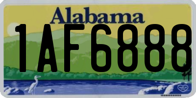 AL license plate 1AF6888