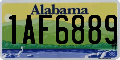 AL license plate 1AF6889