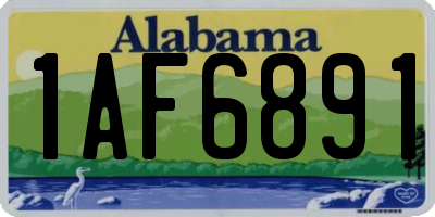 AL license plate 1AF6891