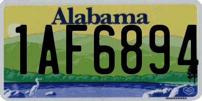 AL license plate 1AF6894