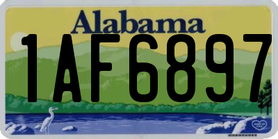 AL license plate 1AF6897