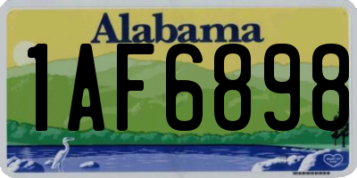 AL license plate 1AF6898