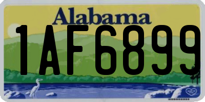 AL license plate 1AF6899