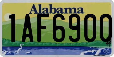 AL license plate 1AF6900