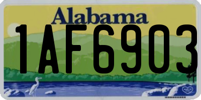 AL license plate 1AF6903