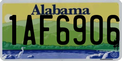 AL license plate 1AF6906