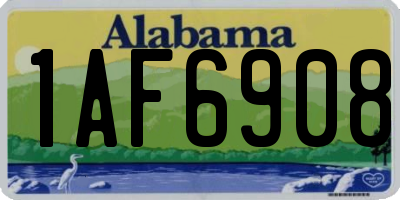 AL license plate 1AF6908