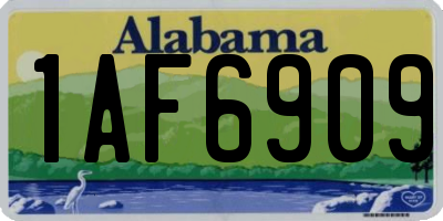 AL license plate 1AF6909