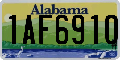 AL license plate 1AF6910