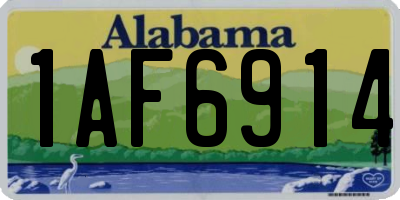 AL license plate 1AF6914