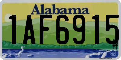 AL license plate 1AF6915