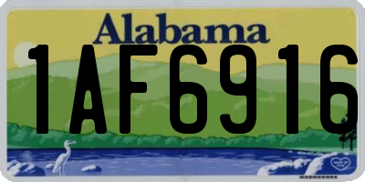 AL license plate 1AF6916