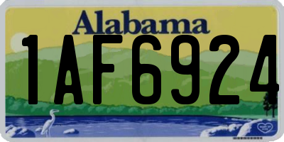 AL license plate 1AF6924