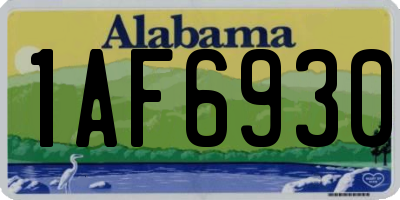 AL license plate 1AF6930