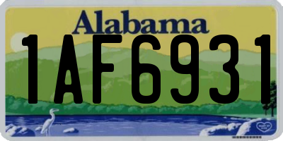 AL license plate 1AF6931