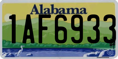 AL license plate 1AF6933