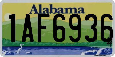 AL license plate 1AF6936