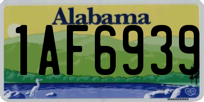 AL license plate 1AF6939