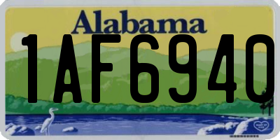 AL license plate 1AF6940