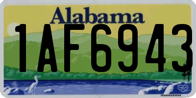 AL license plate 1AF6943