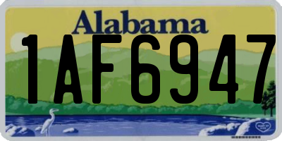 AL license plate 1AF6947