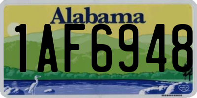 AL license plate 1AF6948