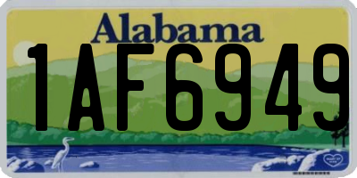 AL license plate 1AF6949