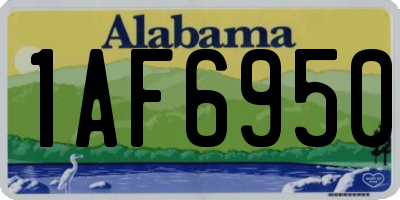 AL license plate 1AF6950