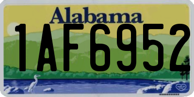 AL license plate 1AF6952