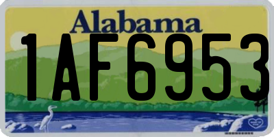 AL license plate 1AF6953