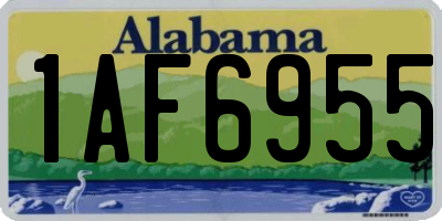 AL license plate 1AF6955