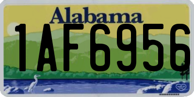 AL license plate 1AF6956