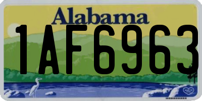 AL license plate 1AF6963