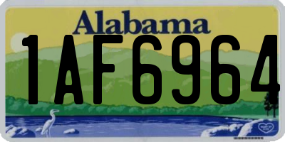 AL license plate 1AF6964