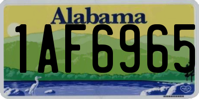 AL license plate 1AF6965