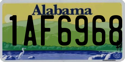 AL license plate 1AF6968