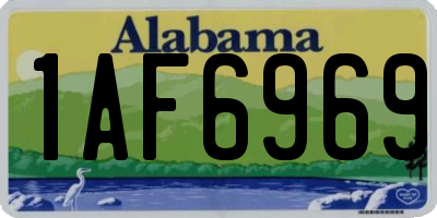 AL license plate 1AF6969