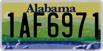 AL license plate 1AF6971