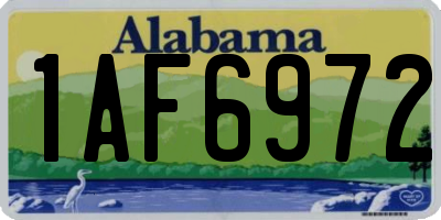 AL license plate 1AF6972