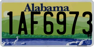 AL license plate 1AF6973