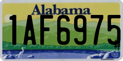 AL license plate 1AF6975