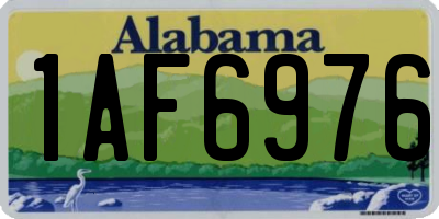 AL license plate 1AF6976