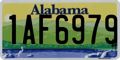 AL license plate 1AF6979