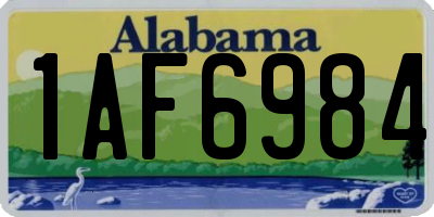 AL license plate 1AF6984