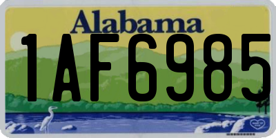 AL license plate 1AF6985