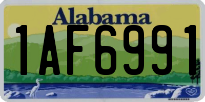 AL license plate 1AF6991