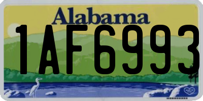 AL license plate 1AF6993