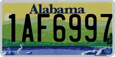 AL license plate 1AF6997